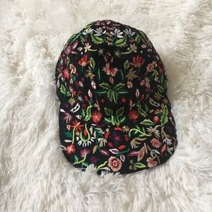 Zara embroidered floral hat